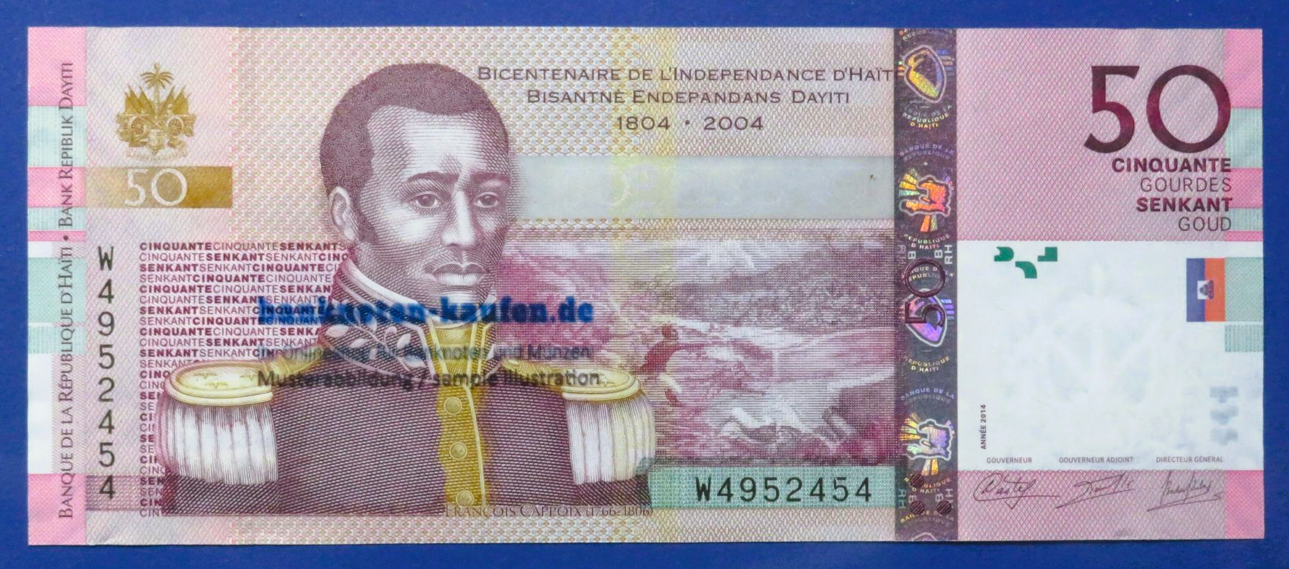 Haiti, 50 Gourdes, 2014, uncirculated (UNC), Commemorative issue, P-274e