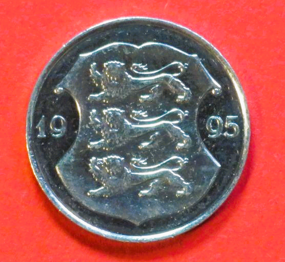 Estland:  1 Kroon, 1995, gebraucht (used / ss-vz), # 26a
