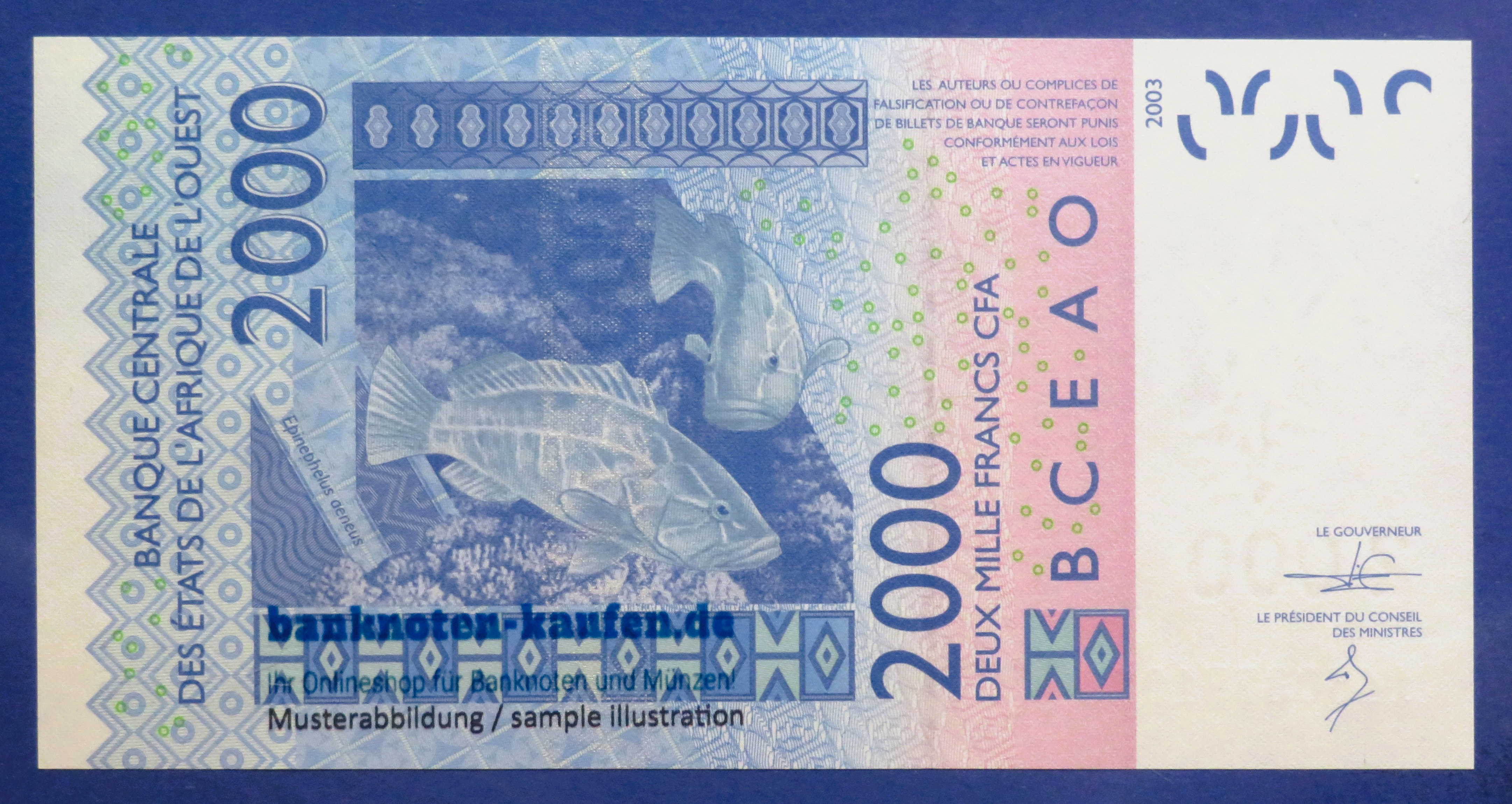 West African States - 2,000 Francs, 2003, uncirculated (UNC), P-716Kn