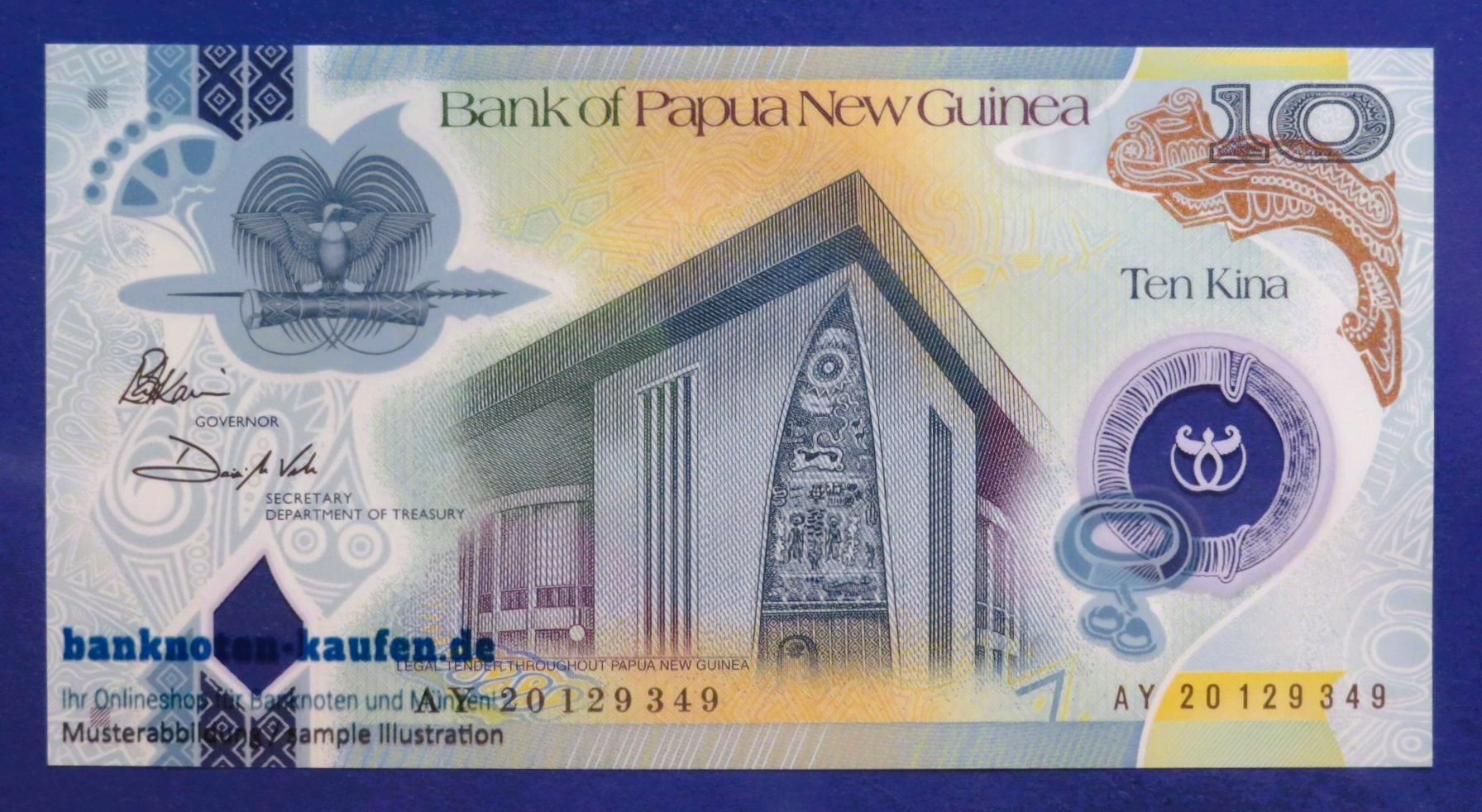 Papua New Guinea, 10 Kina, 2020, uncirculated (UNC), Polymer, P-52a