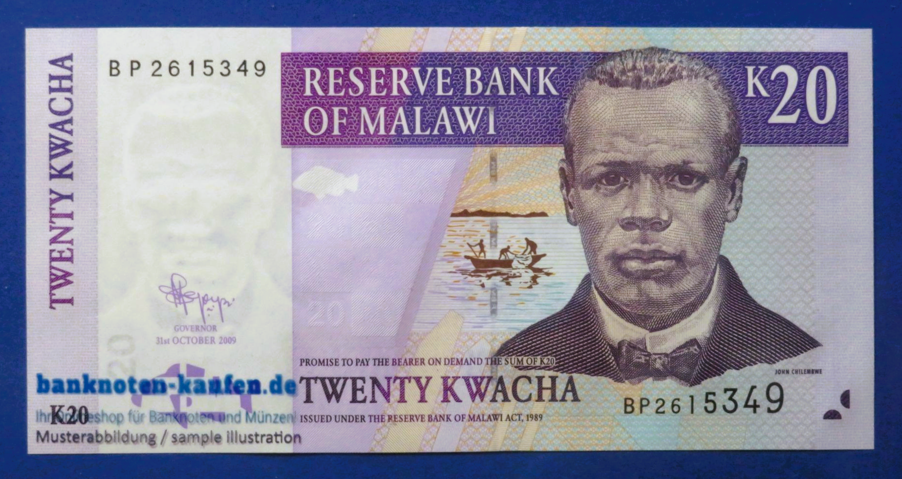 Malawi, 20 Kwacha, 2009, kassenfrisch (UNC), P-52d