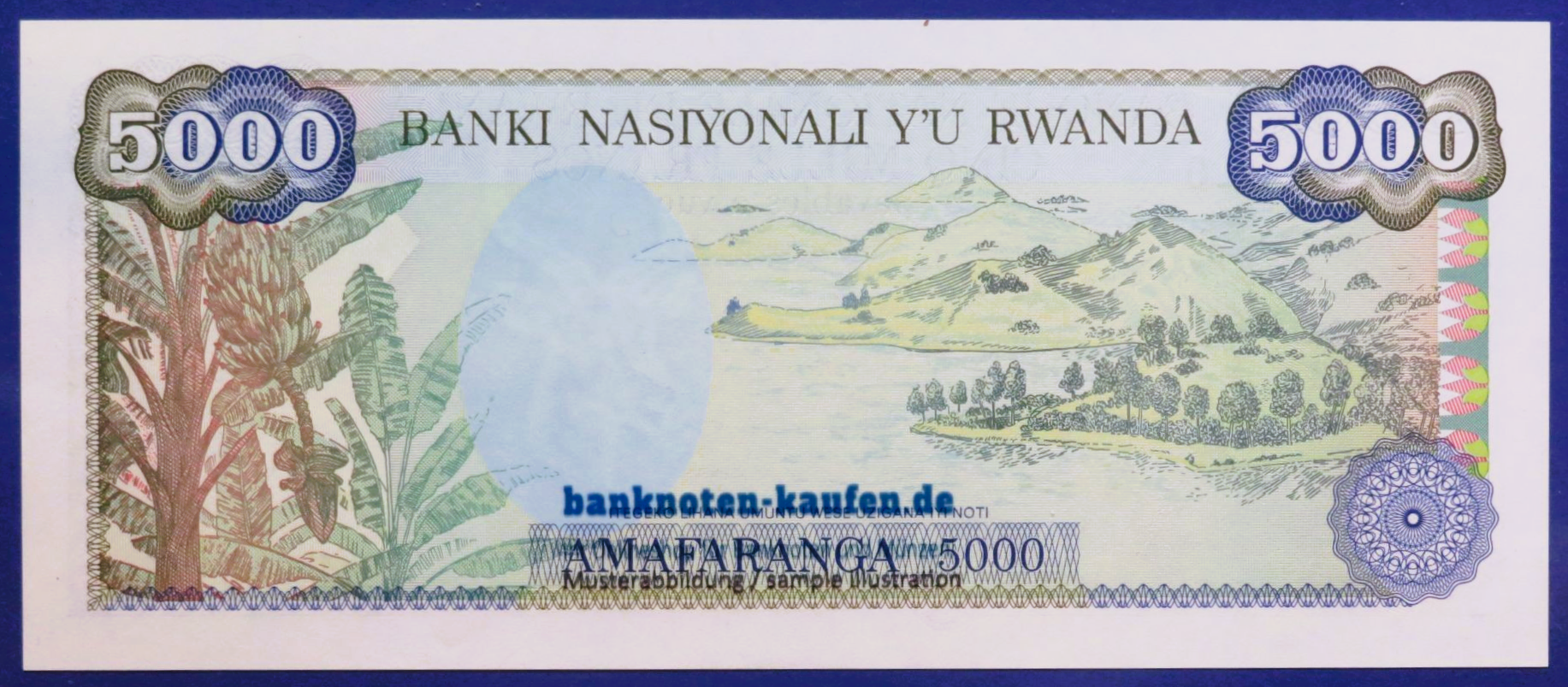Rwanda - 5,000 Francs, 1988, uncirculated (UNC), P-22