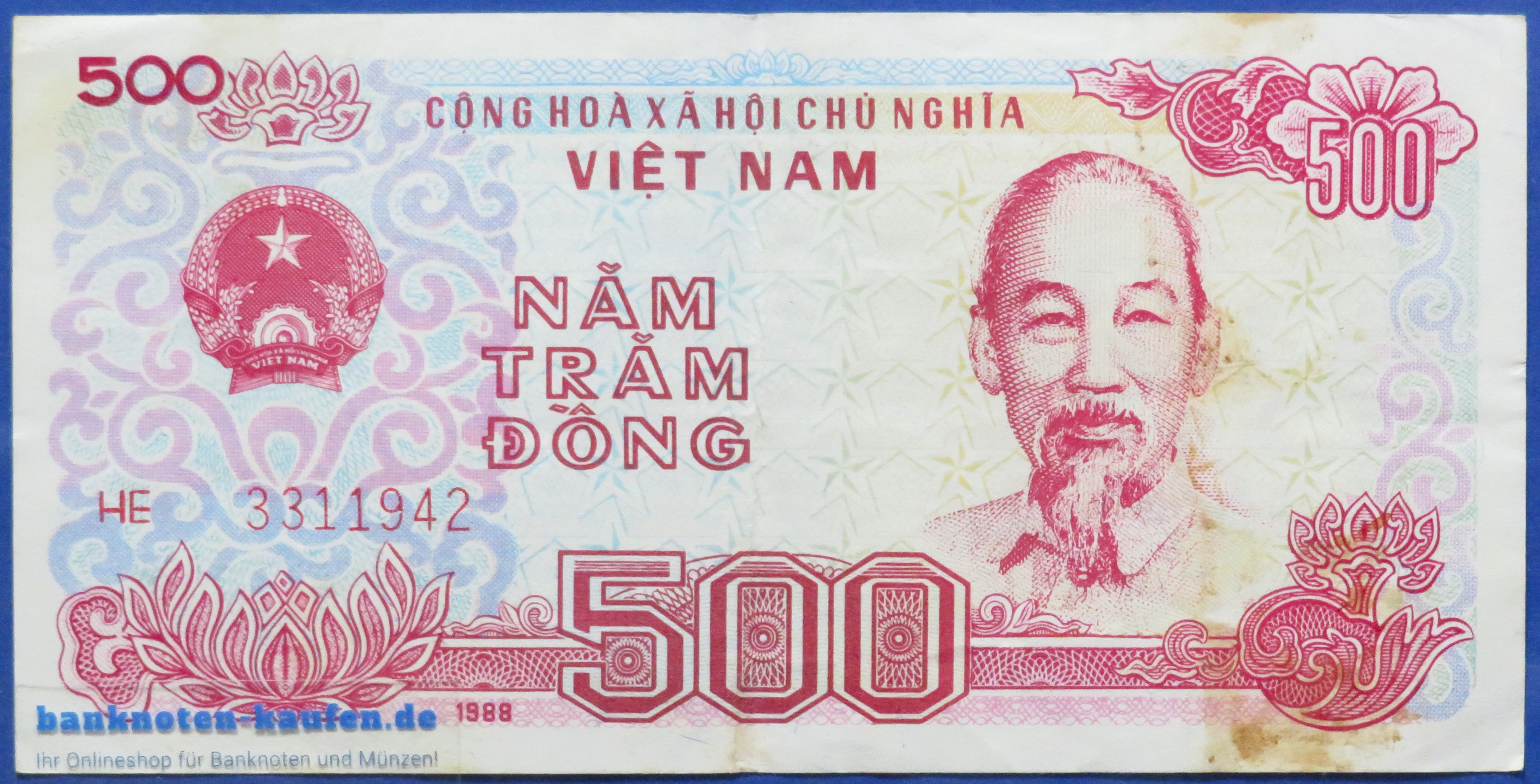 Vietnam, 500 Dong, 1988, gebraucht (USED / VF), P-101