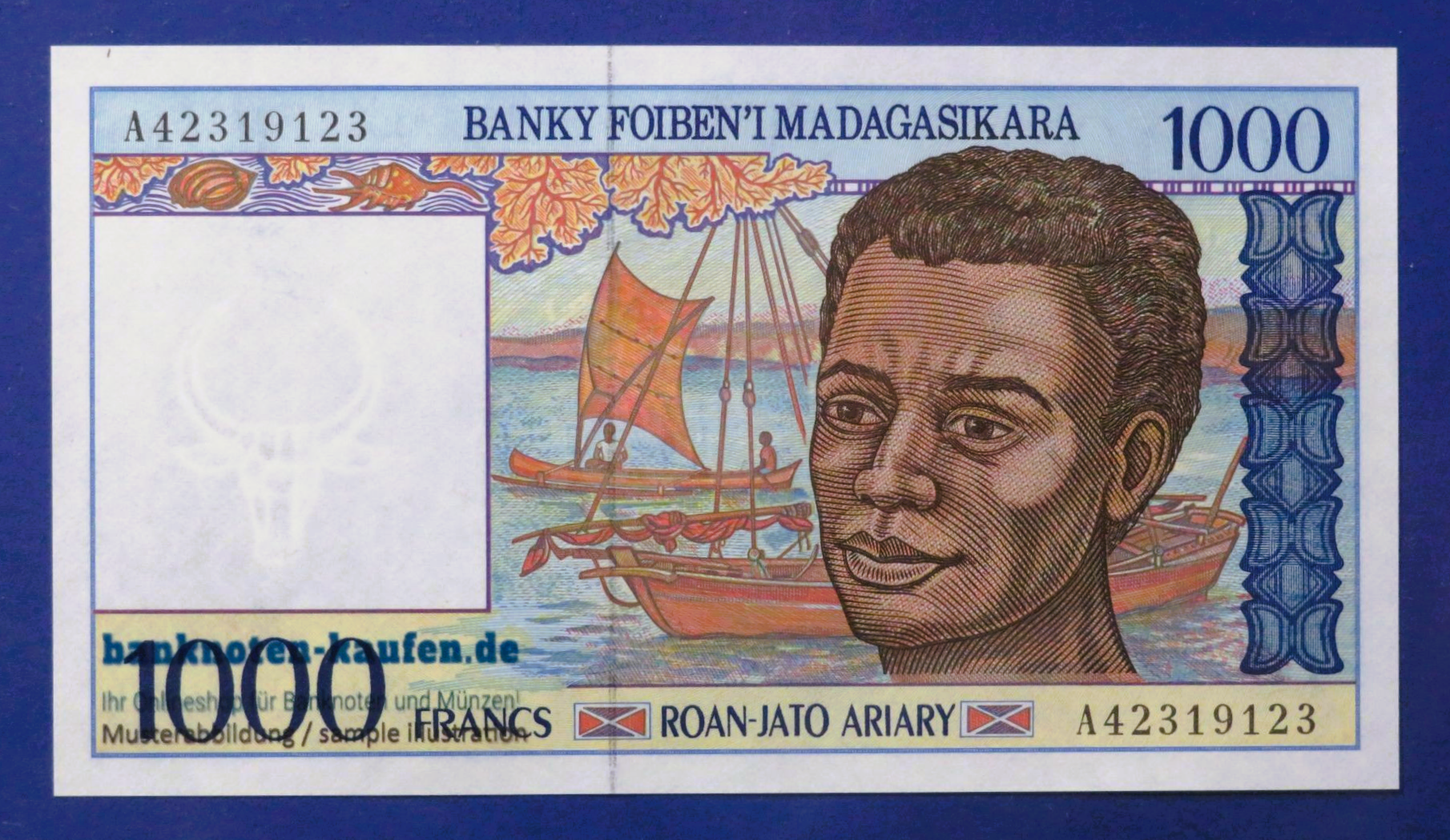 Madagaskar, 1.000 Francs, 1994ND, kassenfrisch (UNC), P-76