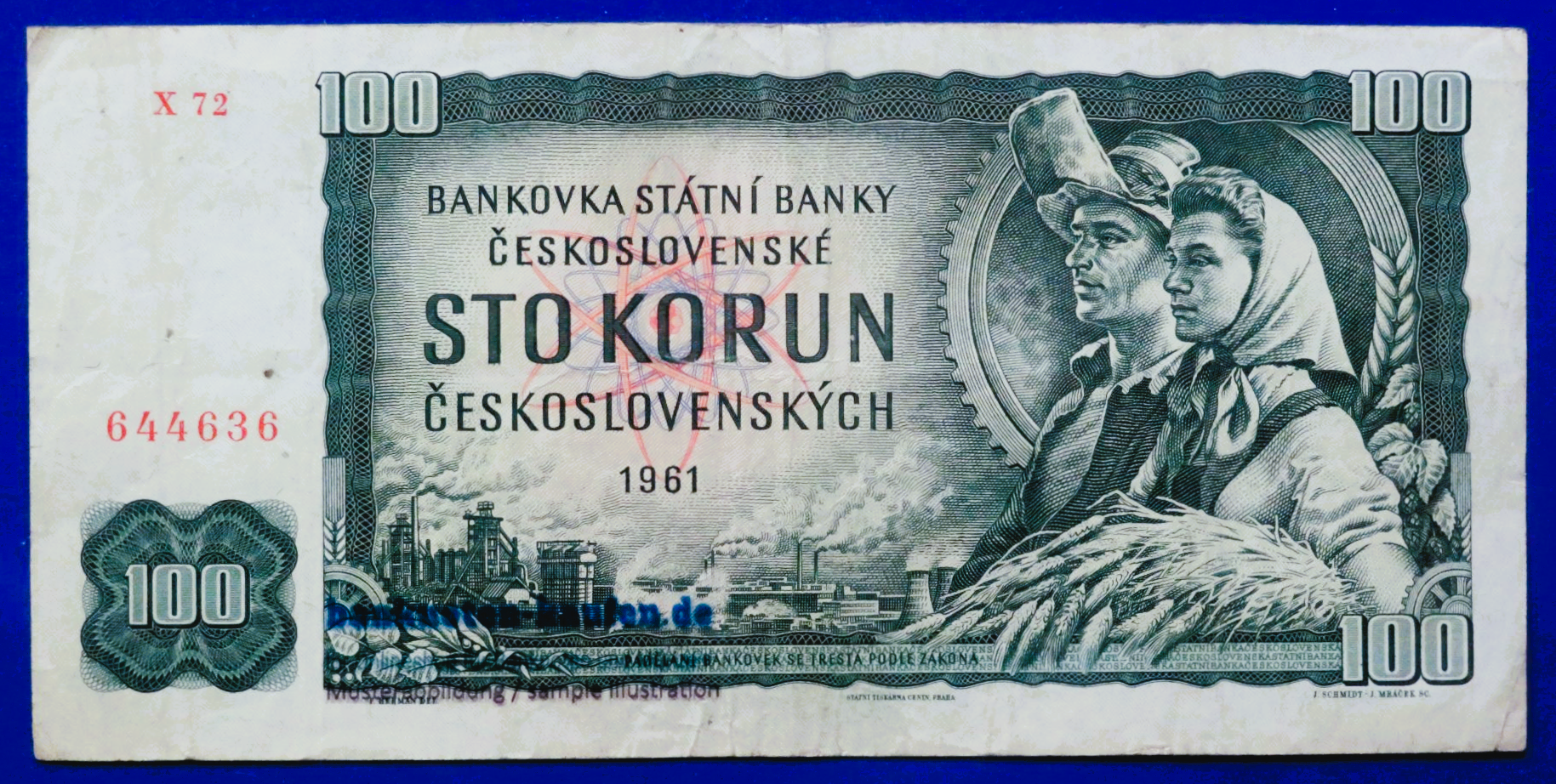 Czechoslovakia, 100 Korun, 1961,  circulated (USED / VF), P-91j