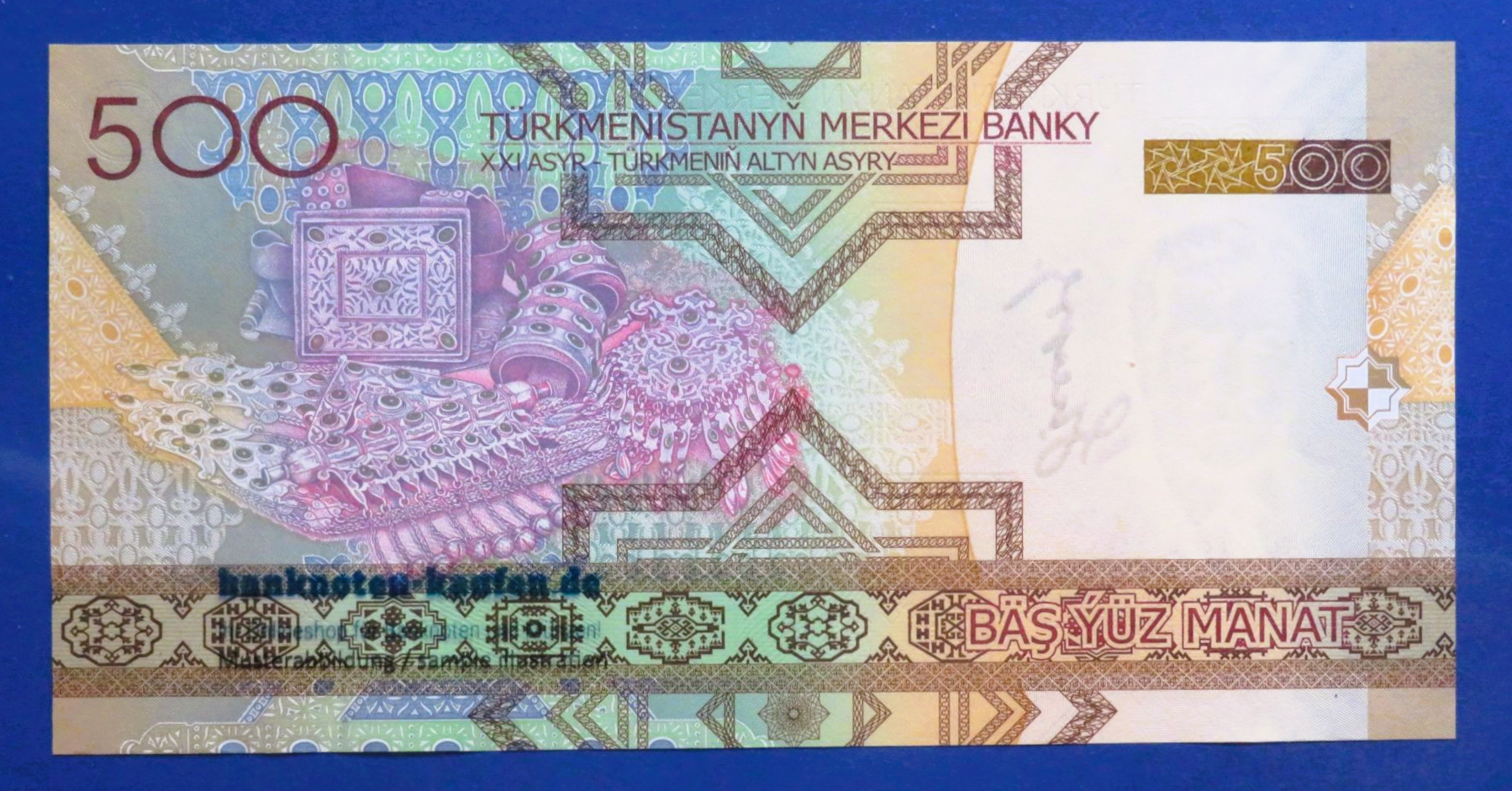 Turkmenistan, 500 Manat, 2005, kassenfrisch (UNC), P-19