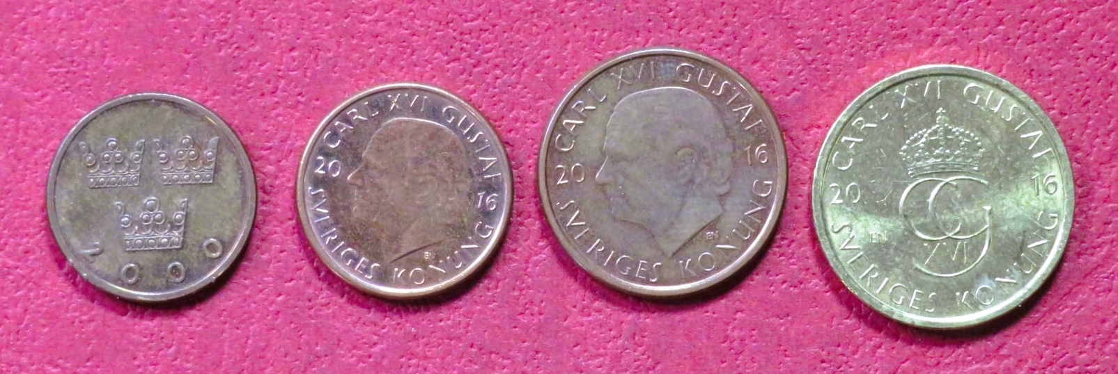 Sweden - Set 6: 50 Öre 1/2/5 Kronor, 1992-2009 / since 2016, circulated (USED / vf)
