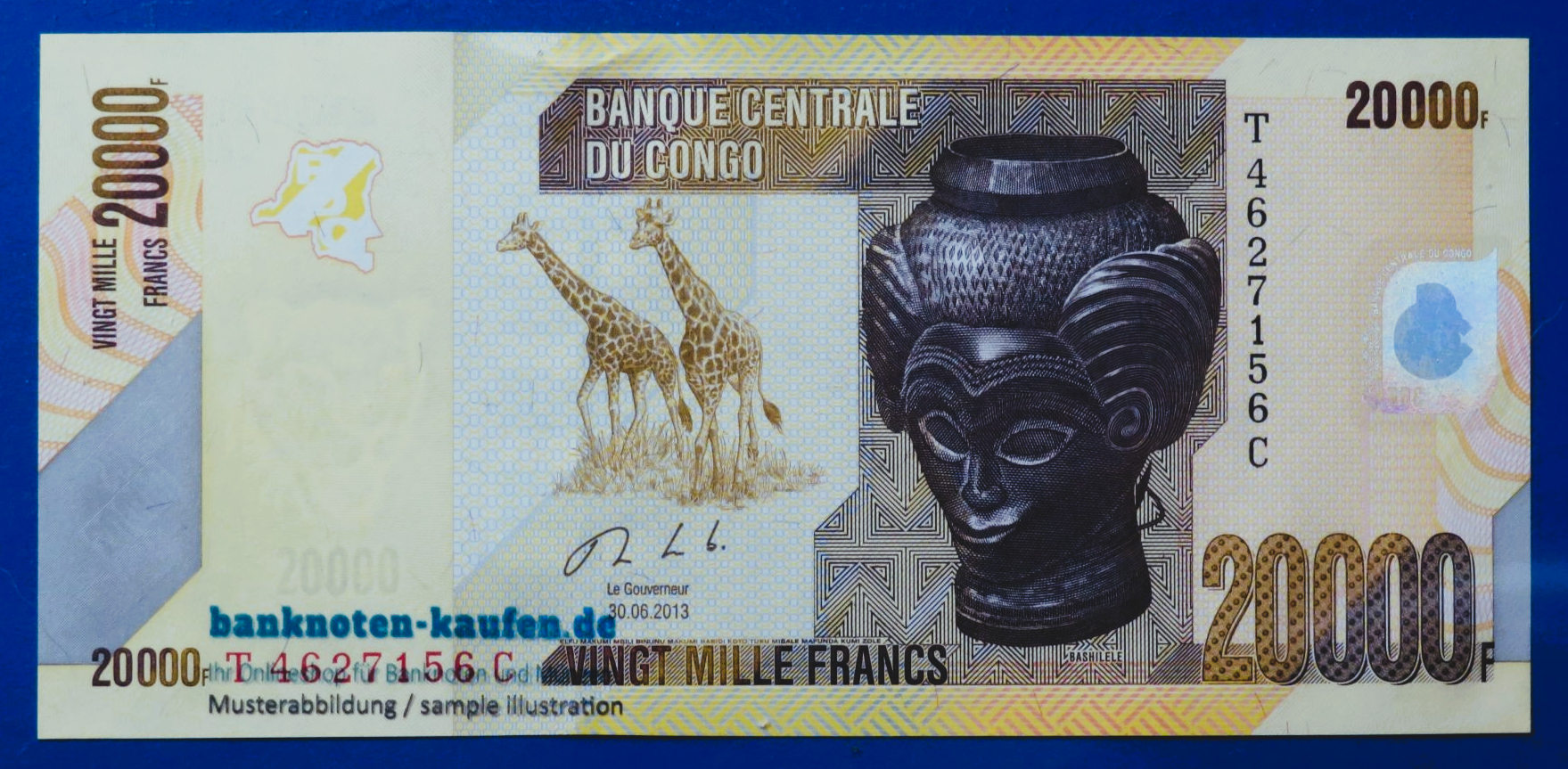 Congo D.R. - 20,000 Francs, 2013, uncirculated (UNC), P-104b