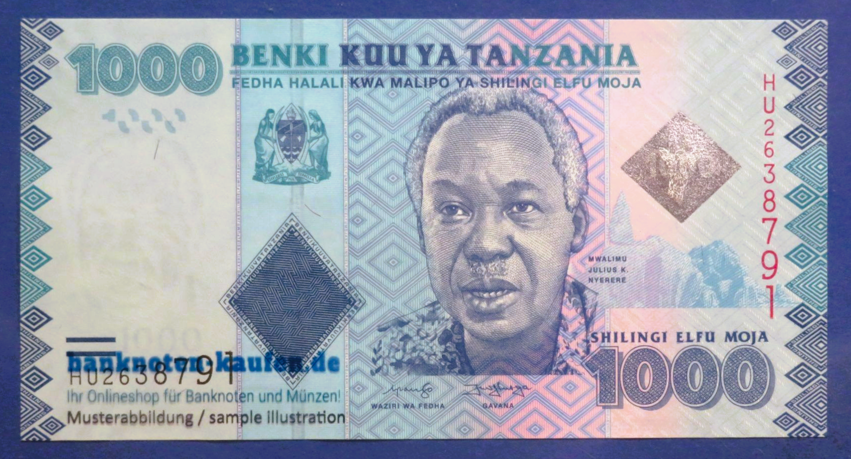 Tanzania - 1,000 Shillings, 2019ND, uncirculated (UNC), P-41c