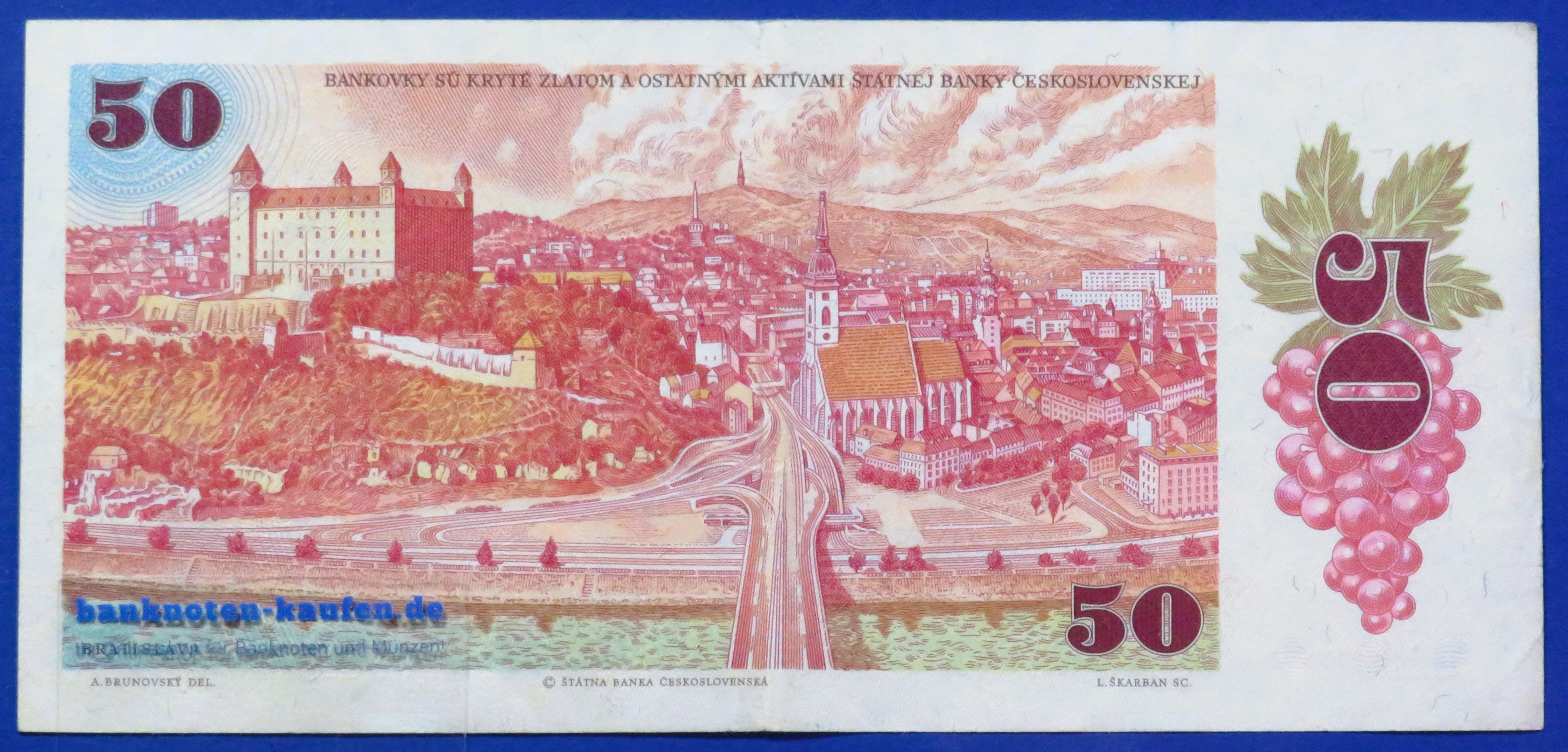 Czechoslovakia, 50 Korun, 1987,  circulated (USED / VF), P-96a