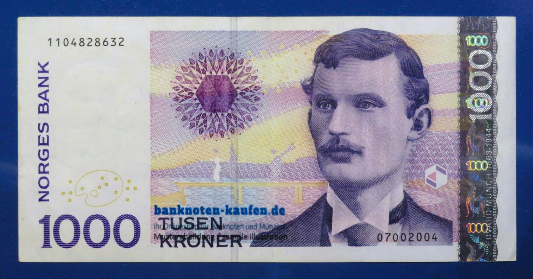 Norway - 1,000 Kroner, 2004, circulated (USED / VF+), P-52b