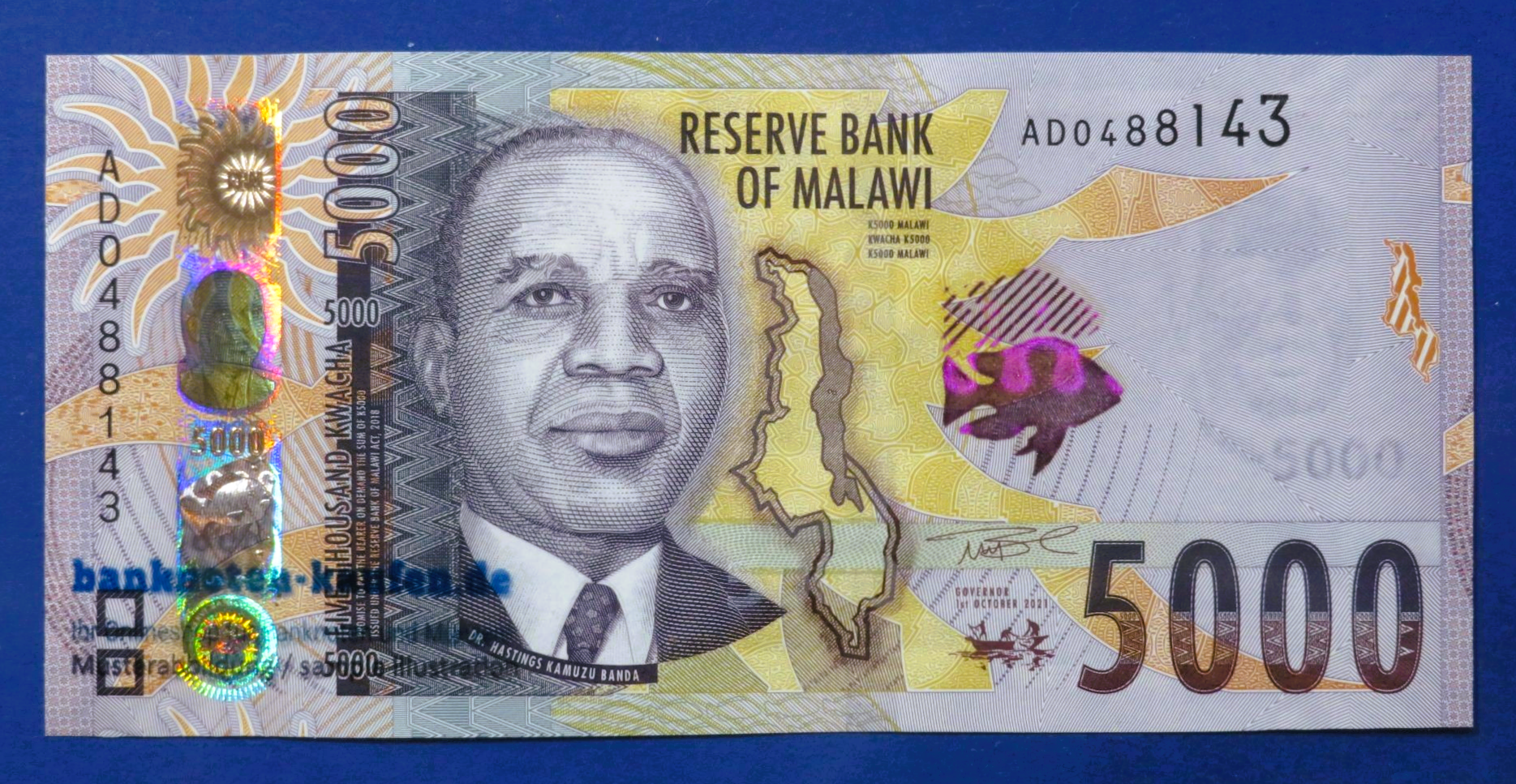 Malawi, 5.000 Kwacha, 2021, kassenfrisch (UNC), P-71a