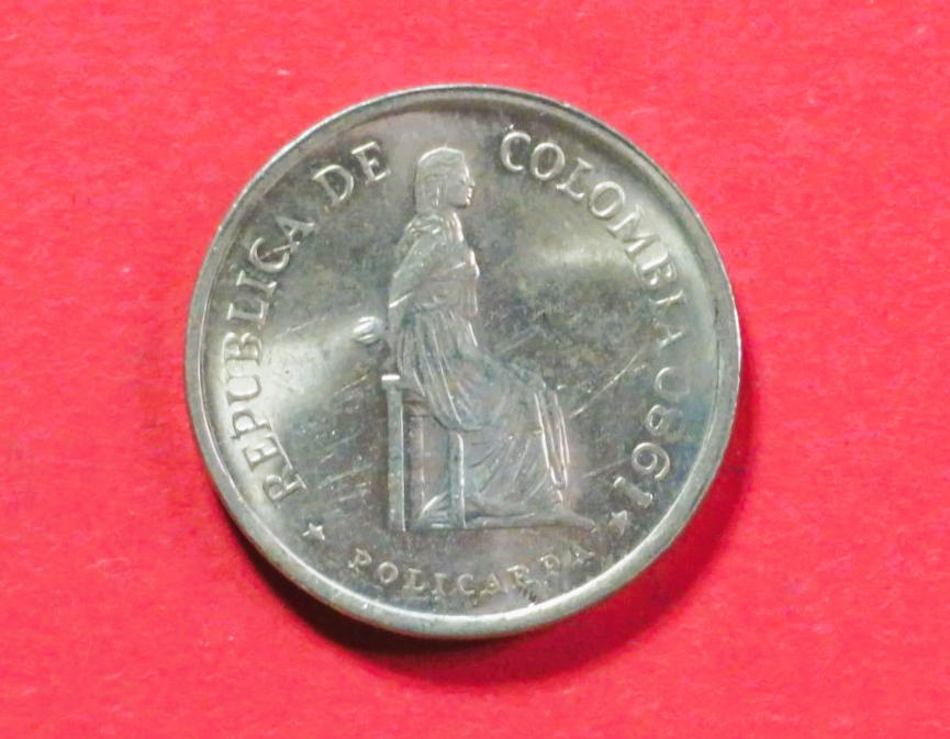Kolumbien:  5 Pesos, 1979-1988, gebraucht (used / vz), # 96.1