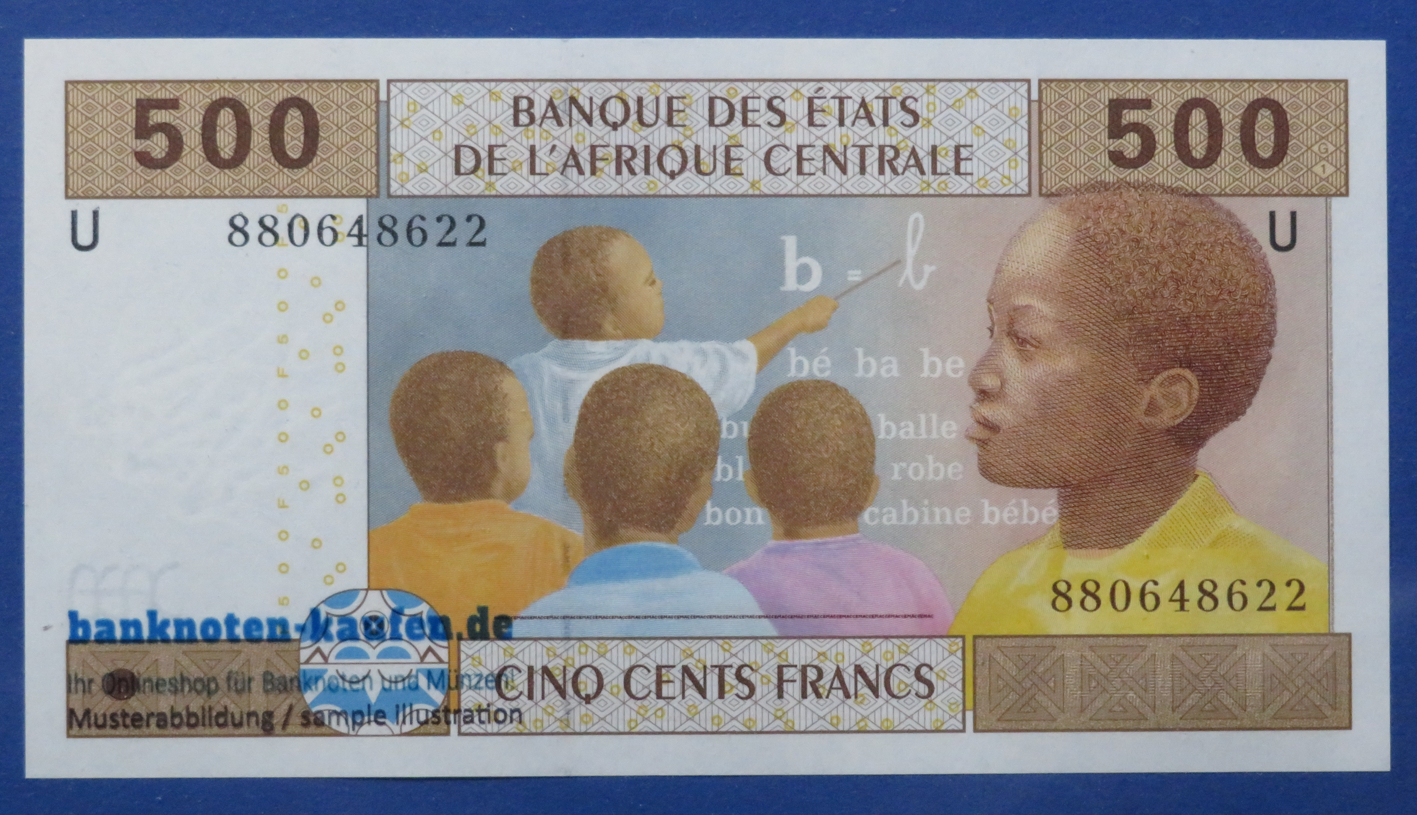 Central African States, 500 Francs, 2002, uncirculated (UNC), P-206Ug