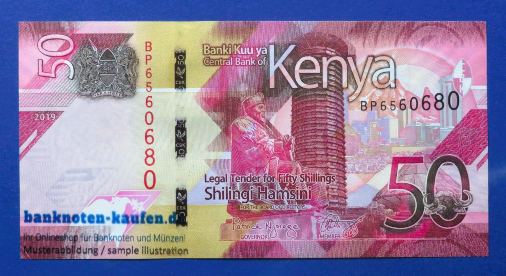 Kenia, 50 Shillings, 2019, kassenfrisch (UNC), P-52