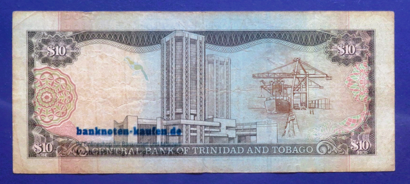 Trinidad and Tobago, 10 Dollars, 2002, circulated (USED / F), P-43