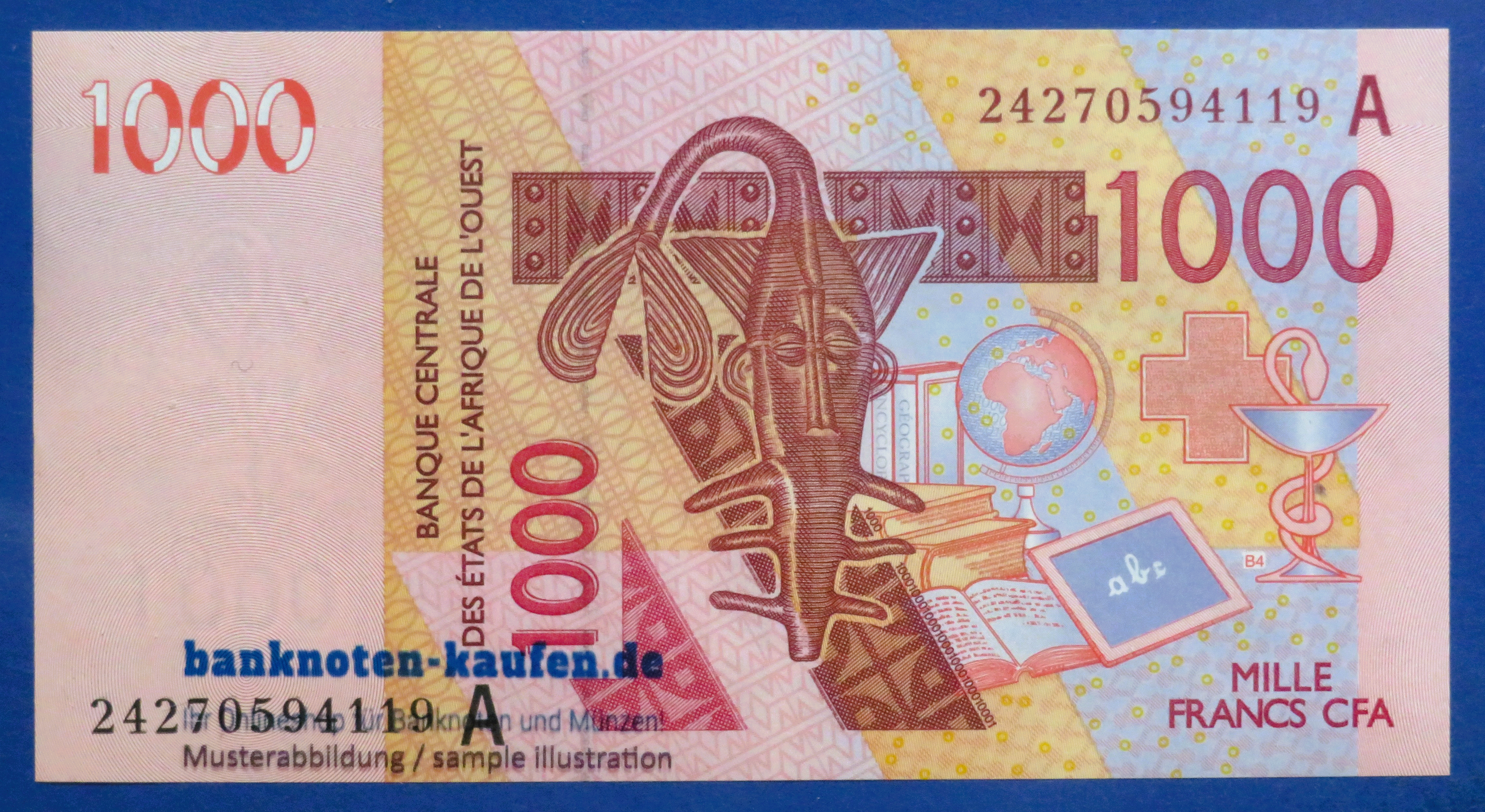 West African States - 1,000 Francs, 2003, about uncirculated (AU), P-115A