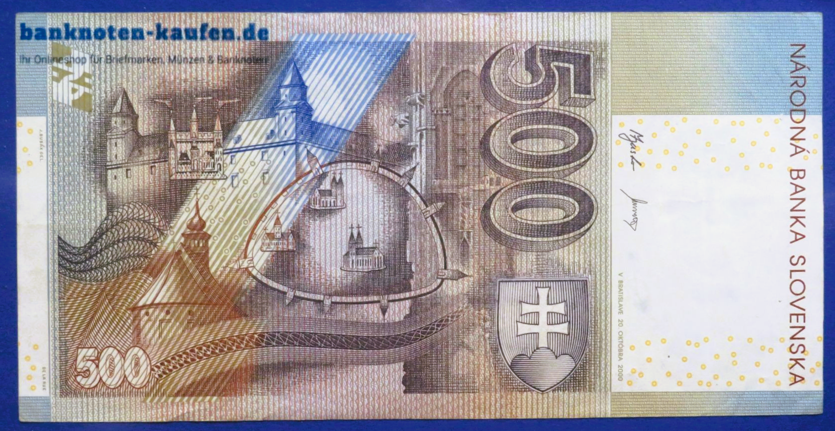 Slowakei, 500 Korun, 2000, gebraucht (USED / VF), P-31