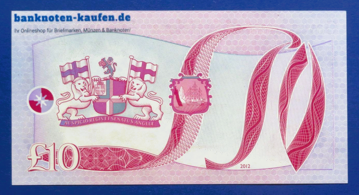 St. Helena, 10 Pounds, 2012, about uncirculated (AU), P-12b