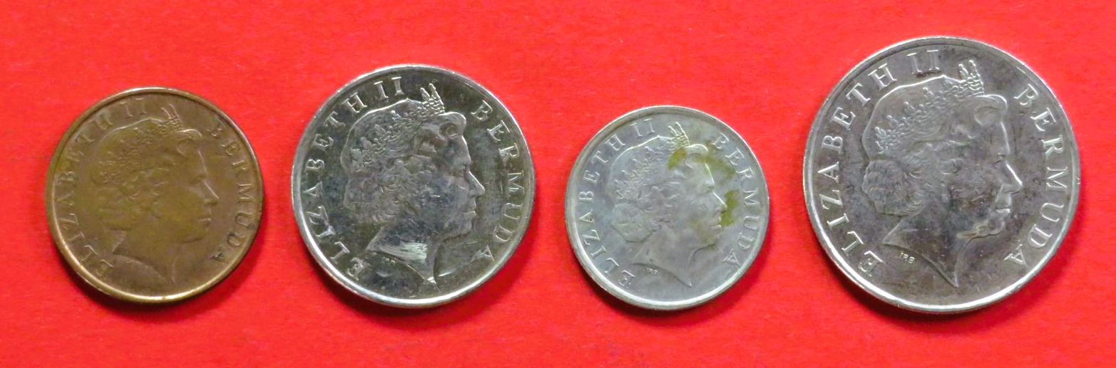 Bermuda - Set 3:  1/5/10/25 Cents, 1999+, circulated (USED / vf)