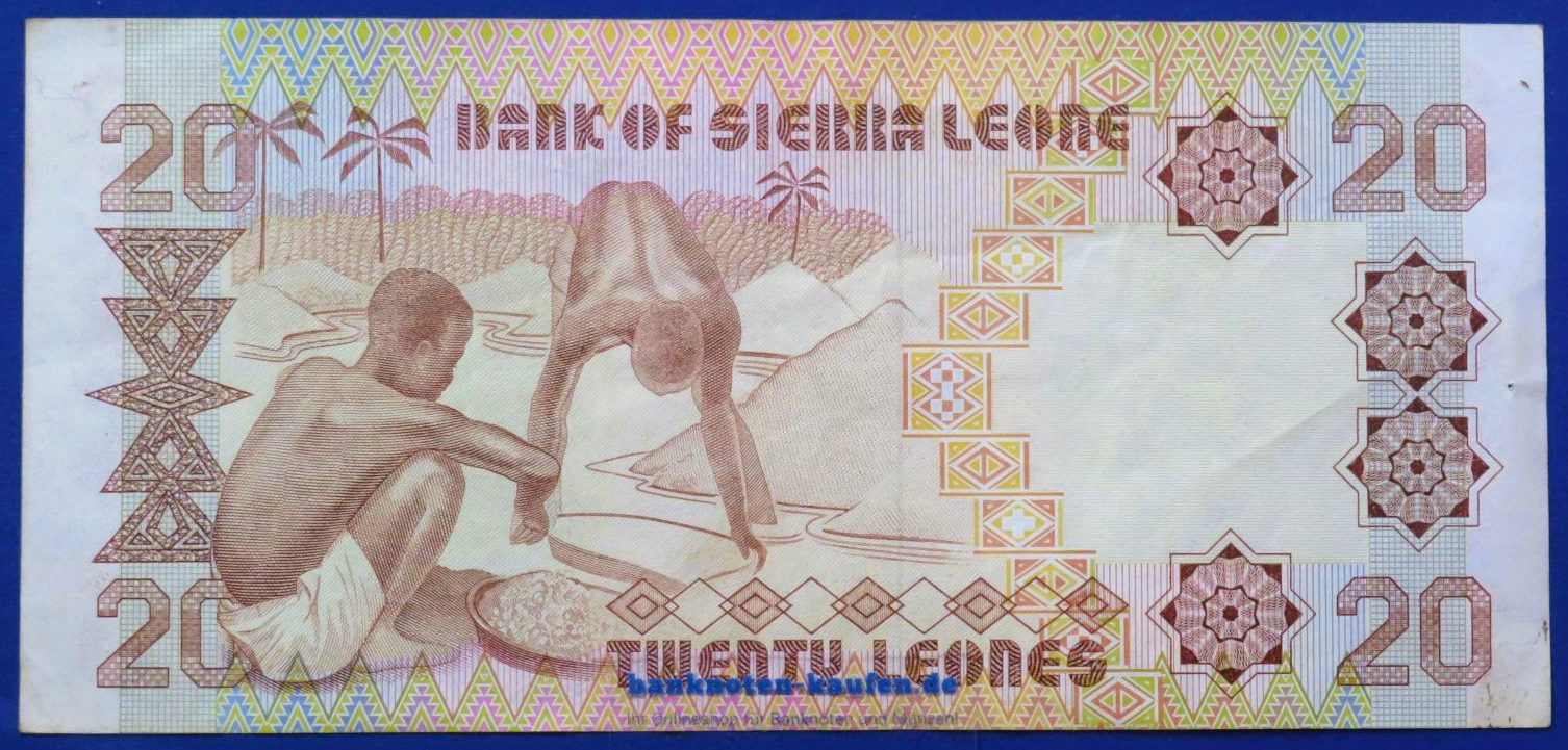 Sierra Leone, 20 Leones, 1984, gebraucht (USED / VF), P-14b