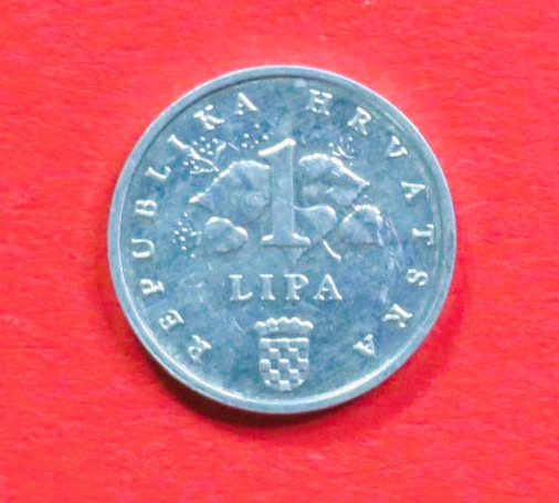Kroatien:  1 Lipa, 1994+, gebraucht (used / ss-vz), # 16 (Inschrift Latein)