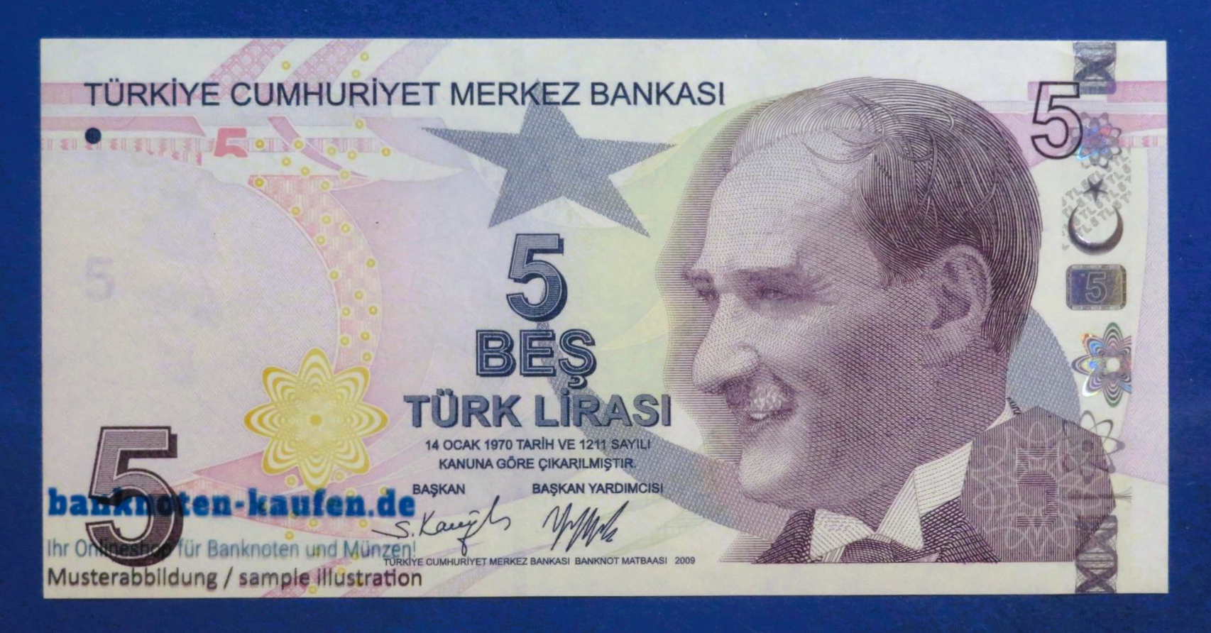 Turkey, 5 Lira, 2009, uncirculated (UNC), P-222