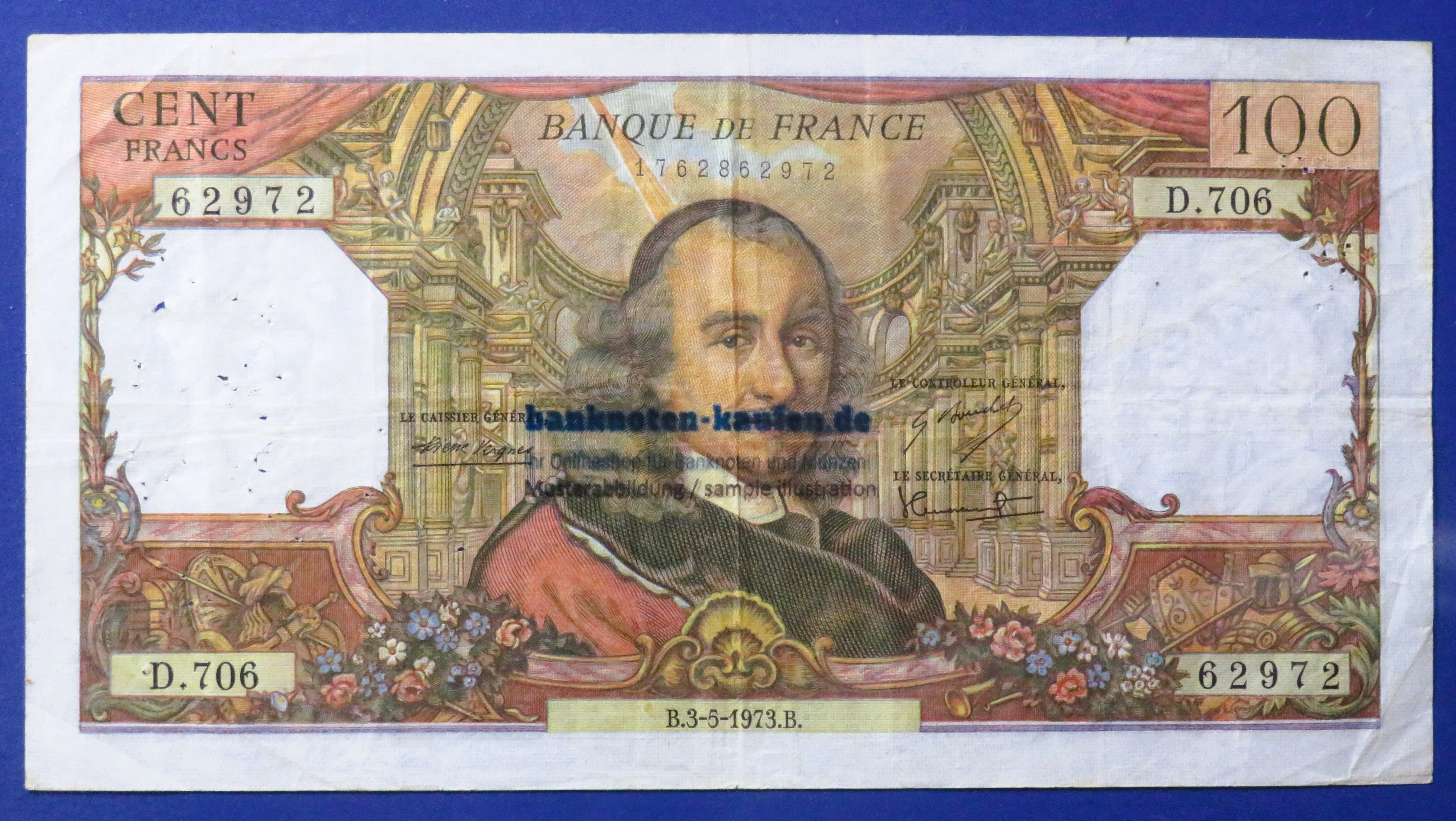 France, 100 Francs, 1973, circulated (USED / F), P-149d