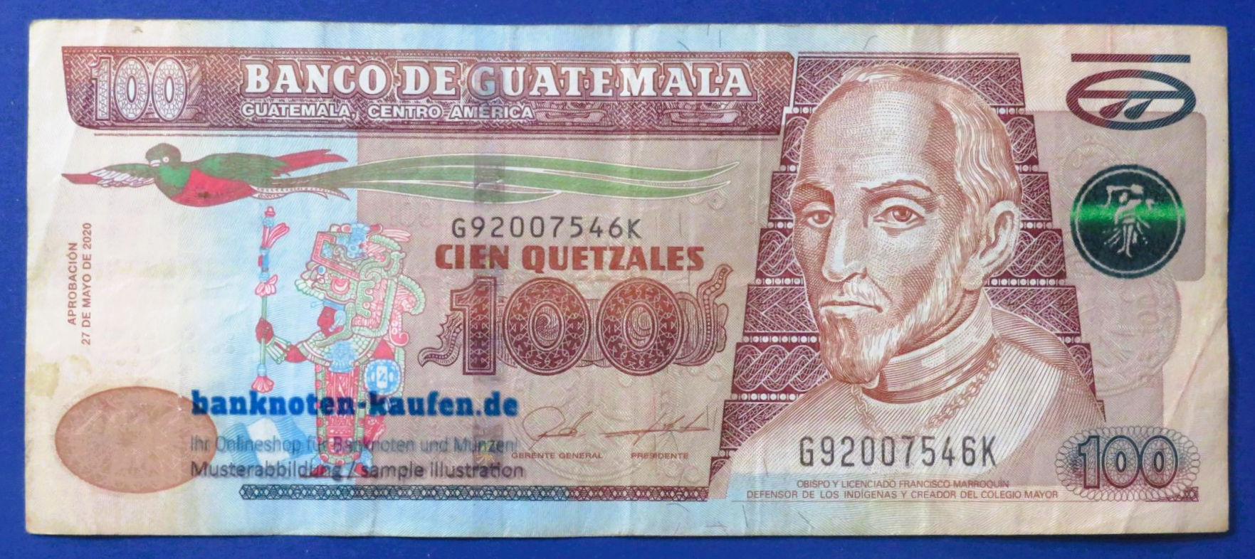 Guatemala, 100 Quetzales, 2020, circulated (USED / VF)