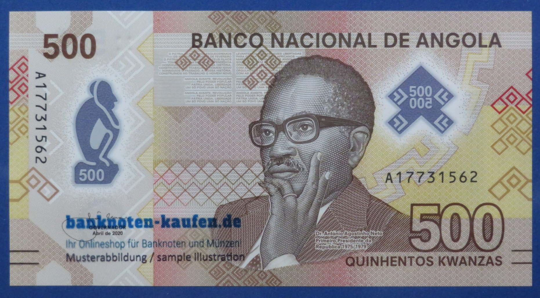 Angola, 500 Kwanzas, 2020, uncirculated (UNC), Polymer