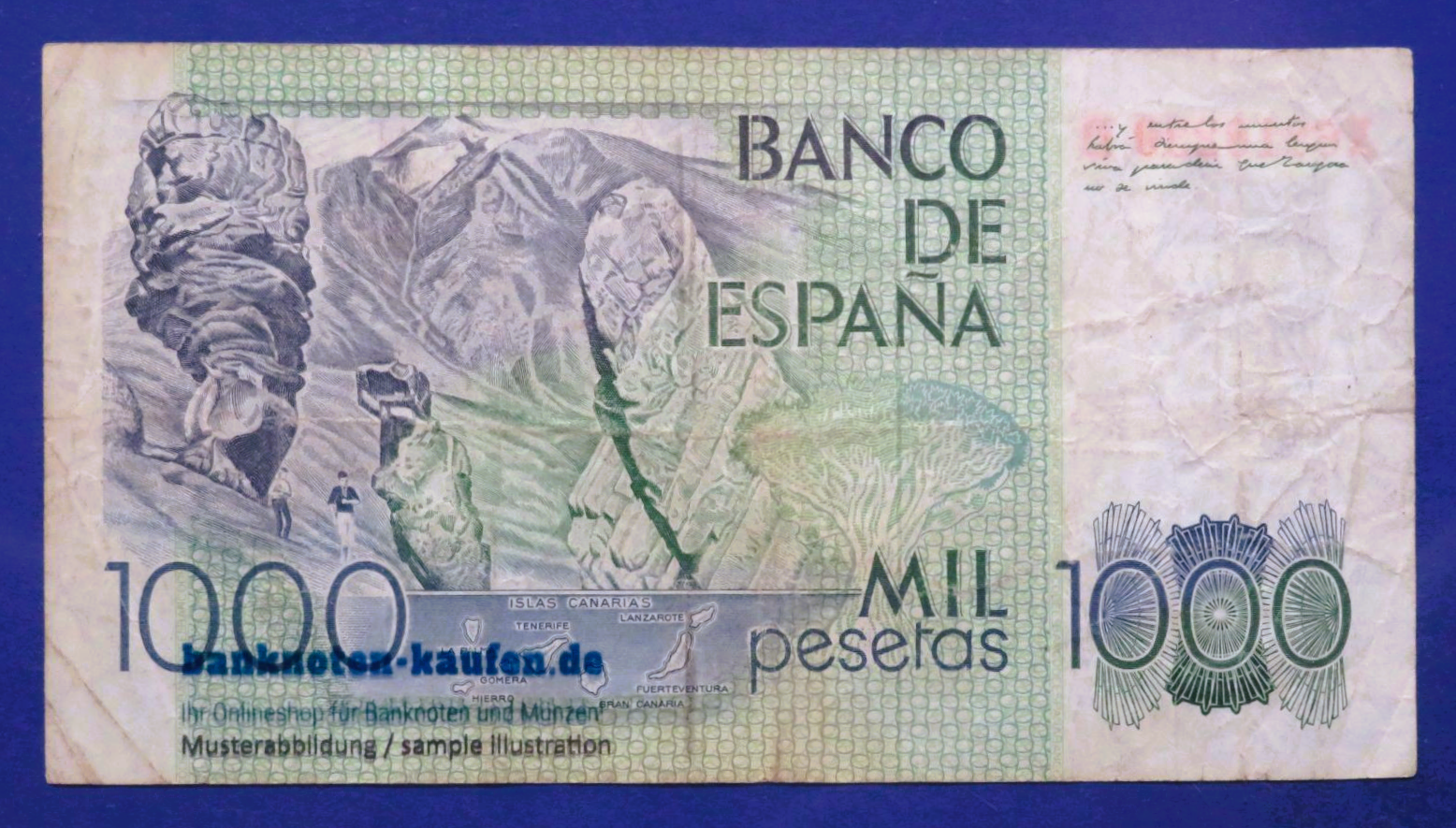 Spain - 1,000 Pesetas, 1979, circulated (USED / F), P-158