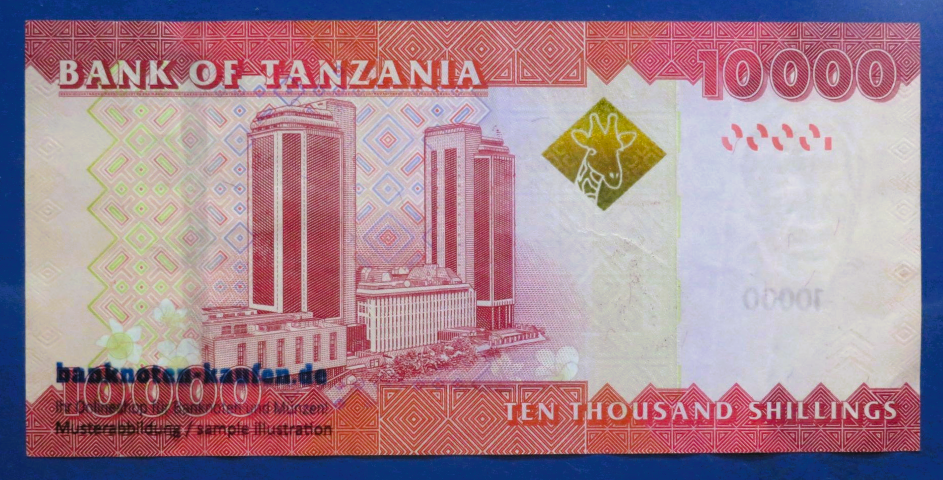 Tanzania - 10,000 Shillings, 2015ND, circulated (USED / VF), P-44b