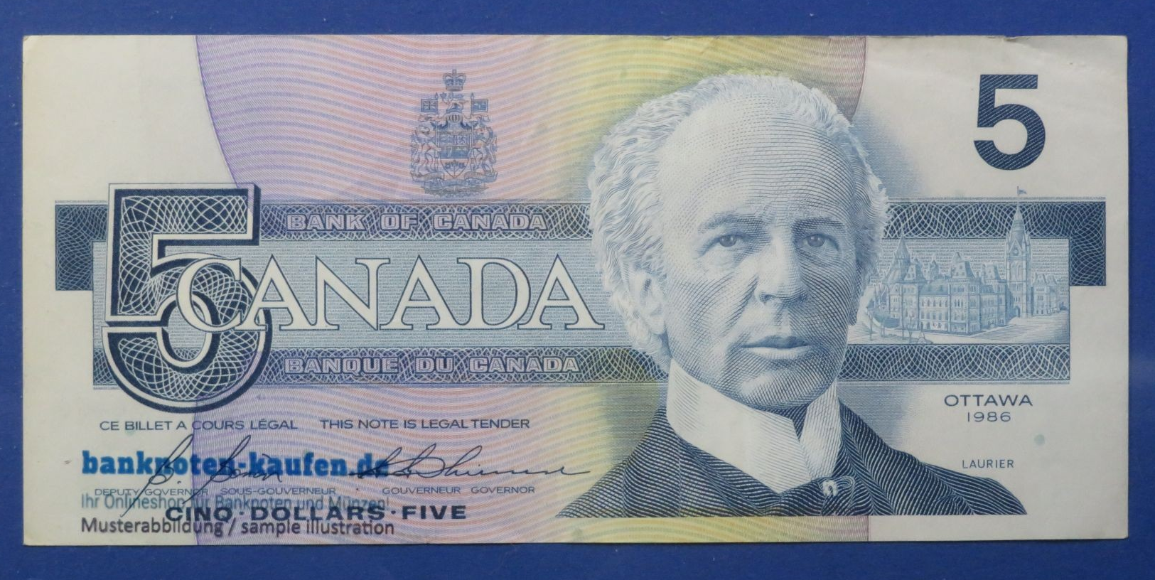 Canada, 5 Dollars, 1986, circulated (USED / VF), P-95c