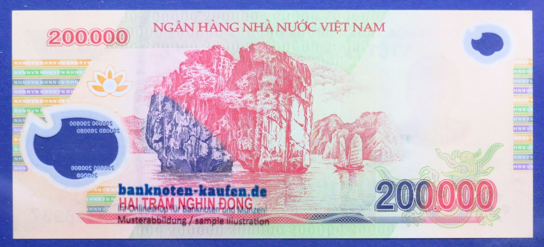 Viet Nam - 200,000 Dong, 2021, circulated (USED / VF+), Polymer, P-123