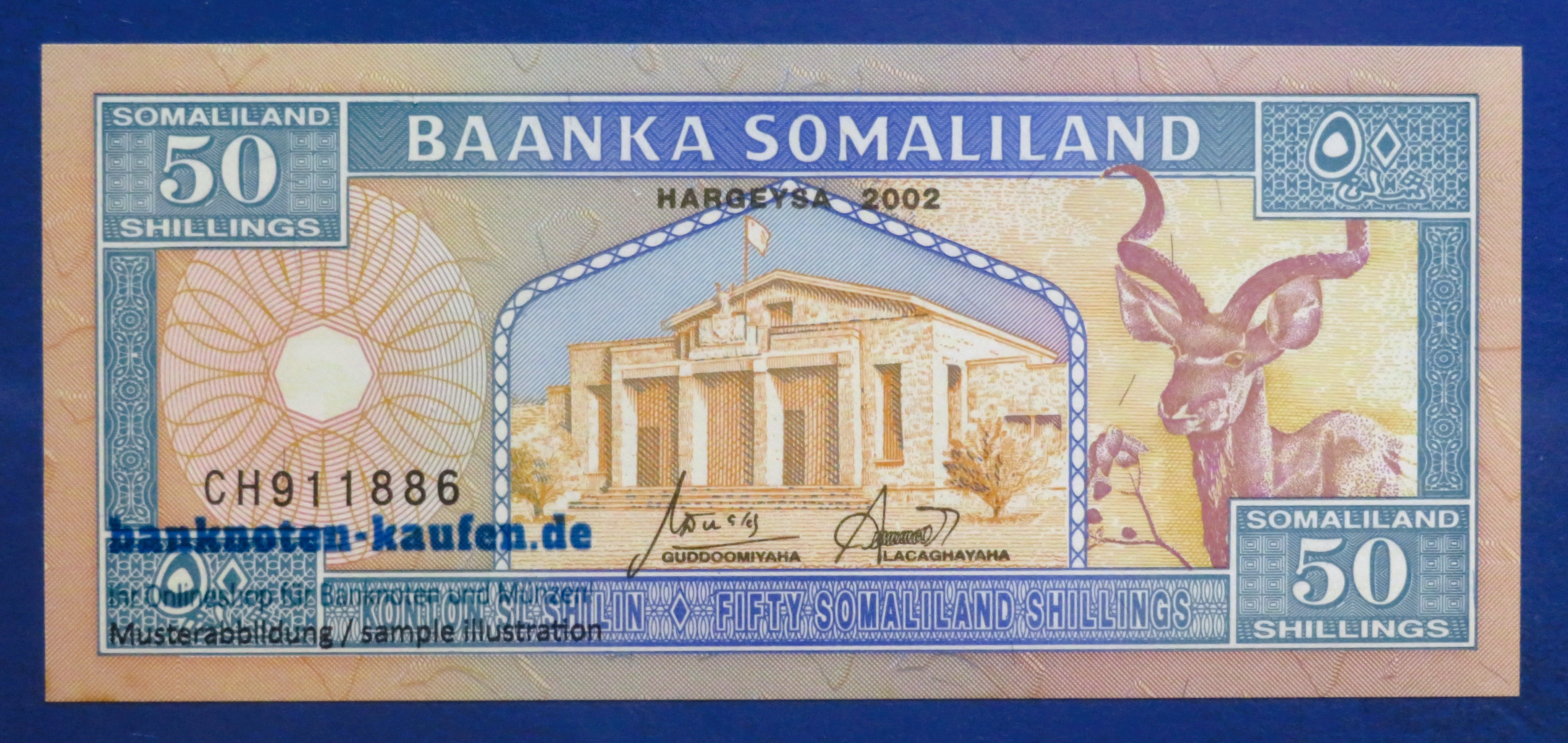 Somaliland, 50 Shilin, 2002, uncirculated (UNC), P-7d