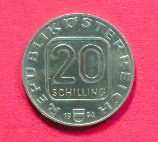 Österreich:  20 Schilling, 1994, gebraucht (used / vz), Gedenkausgabe, # 213