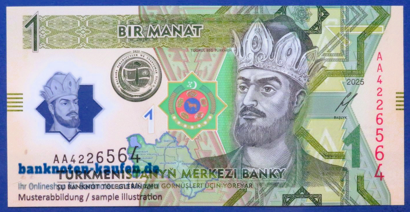 Turkmenistan, 1 Manat, 2025, uncirculated (UNC), Polymer, Commemorative issue, P-new