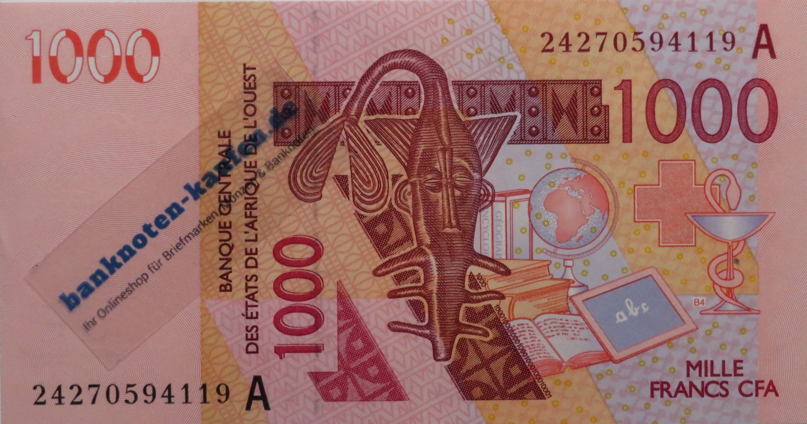 Westafrican States, 1.000 Francs, 2003/24, almost uncirculated (AU)