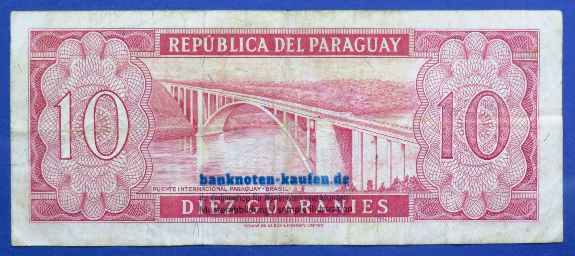 Paraguay, 10 Guaranies, L.1952, gebraucht (USED / VF), P-196b