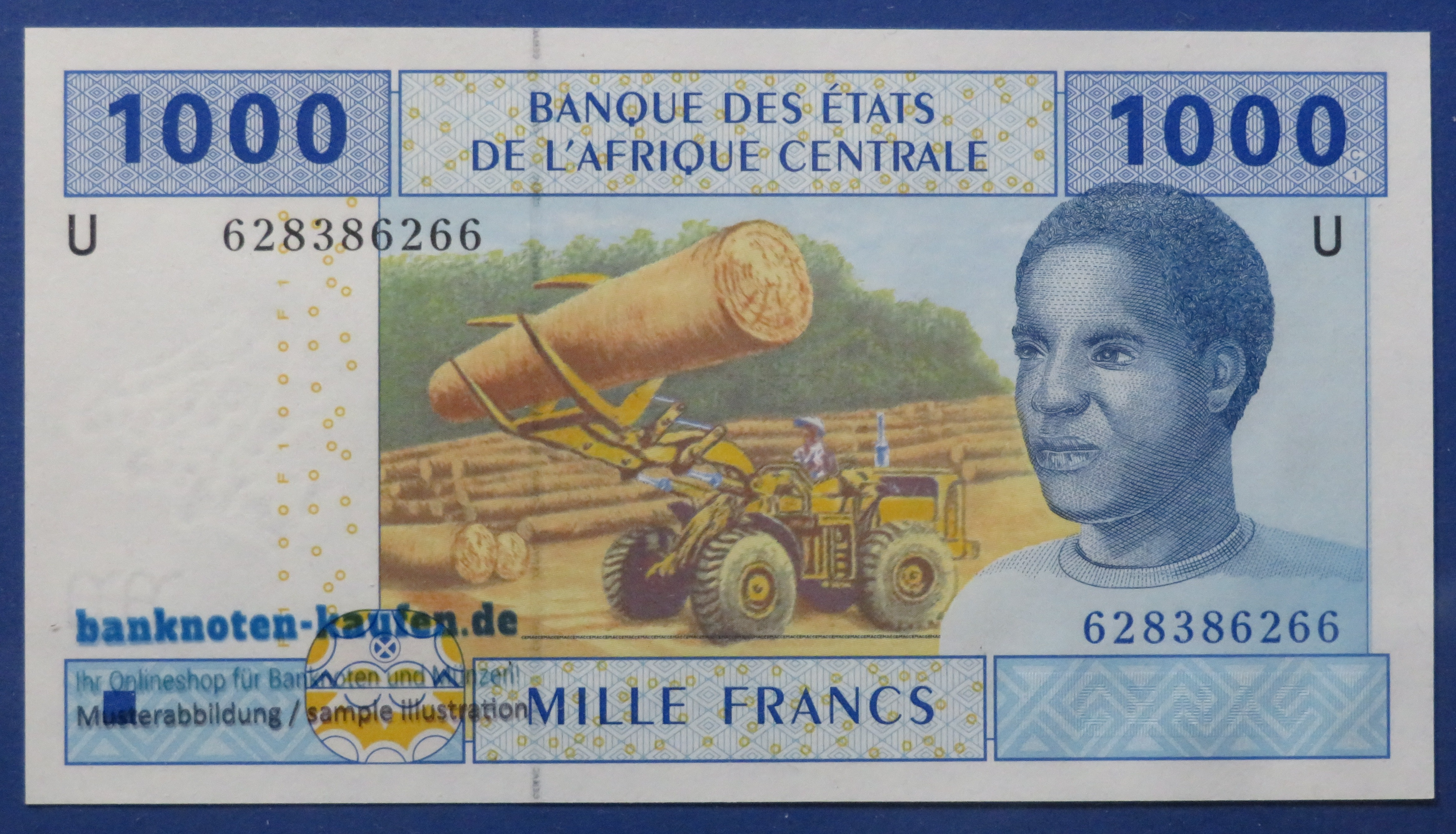 Central African States - 1,000 Francs, 2002, uncirculated (UNC), P-107Ud