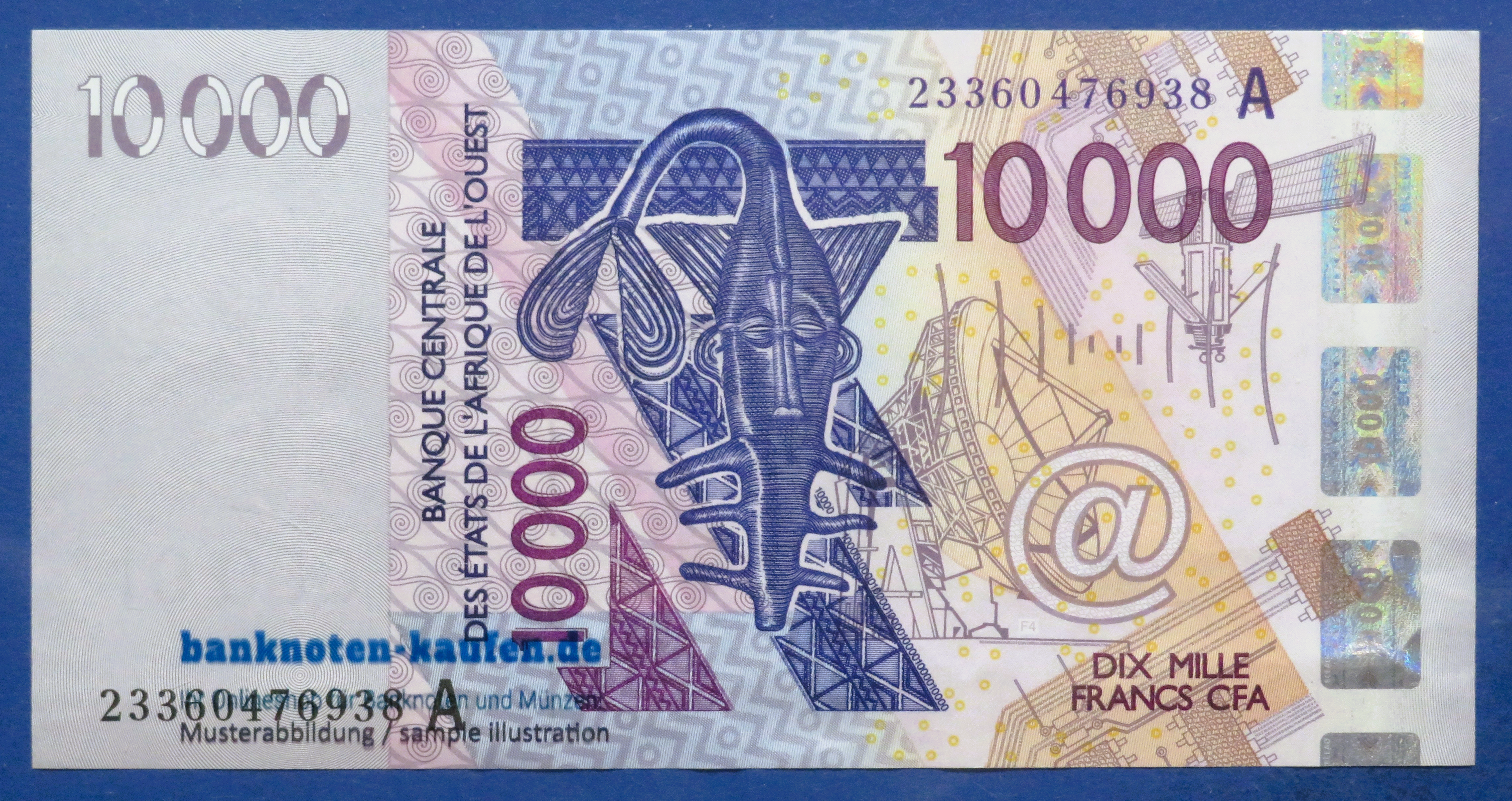 West African States - 10,000 Francs, 2003, extremely fine (XF), P-118A
