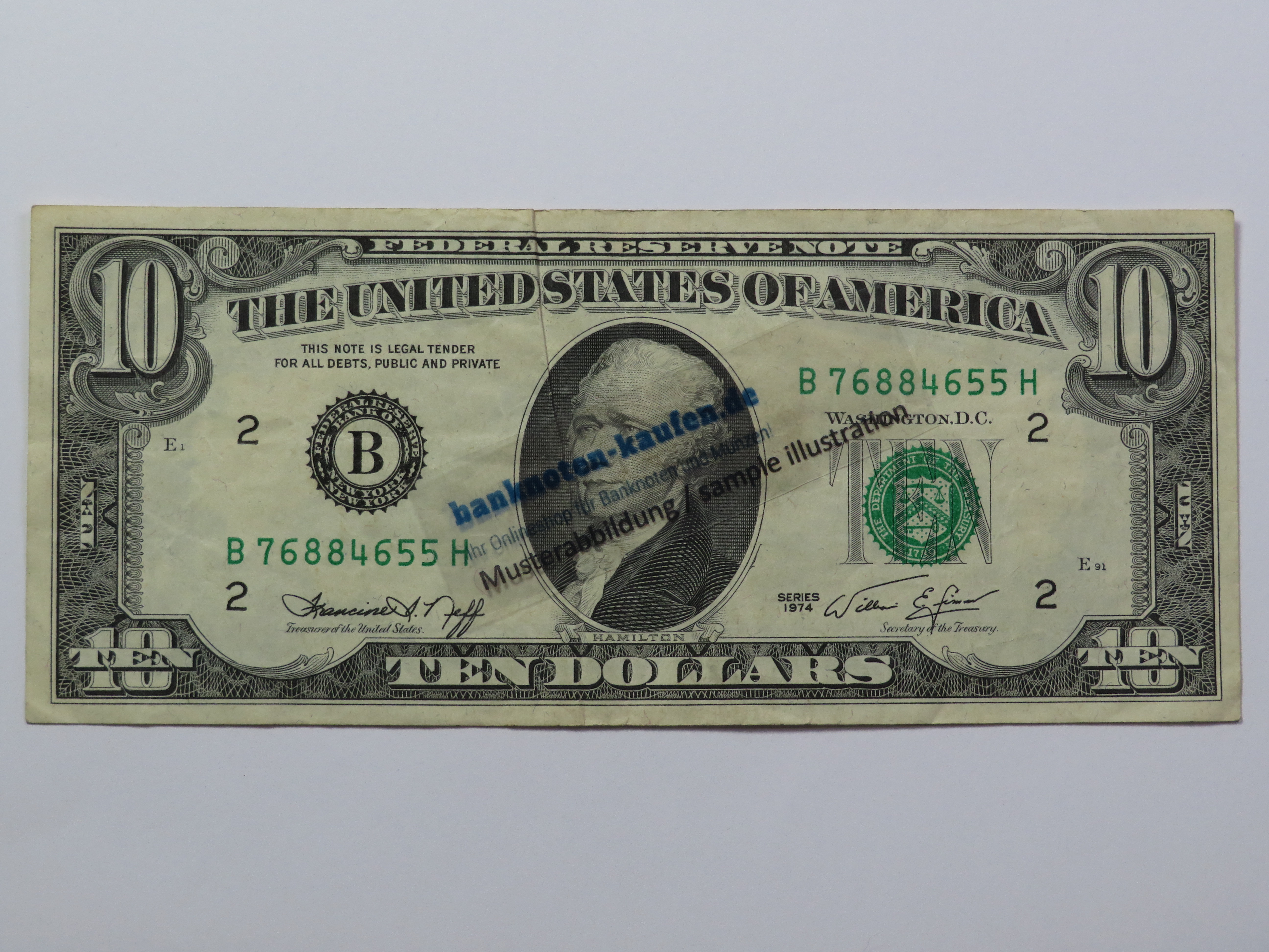 United States of America - 10 Dollars, 1974, circulated (USED), P-457