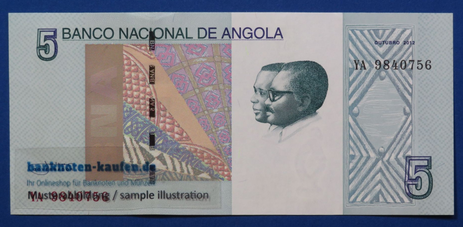 Angola, 5 Kwanzas, 2012, used (XF), P-151A