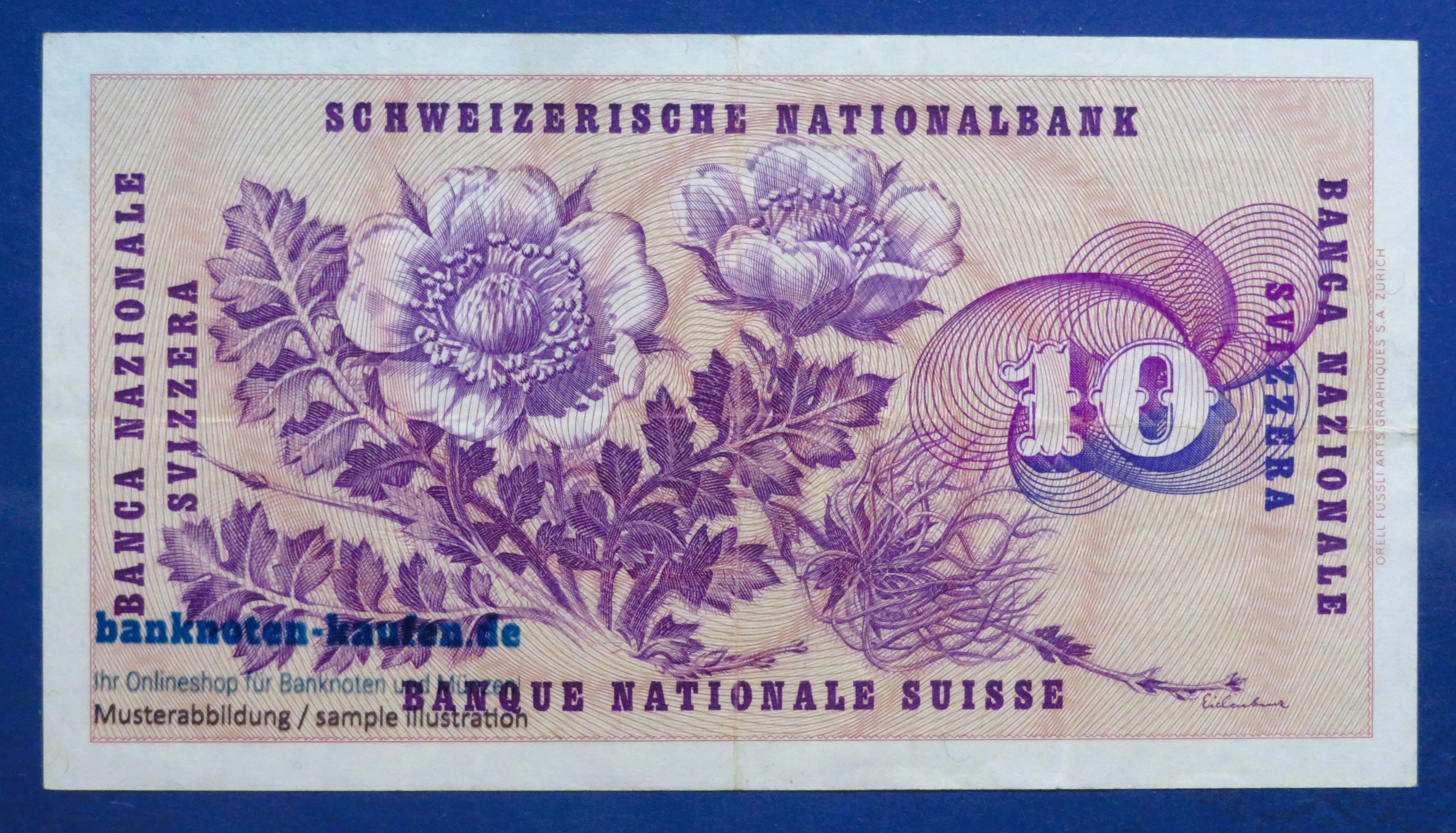 Switzerland, 10 Franken, 1970, circulated (USED / VF+), P-45p