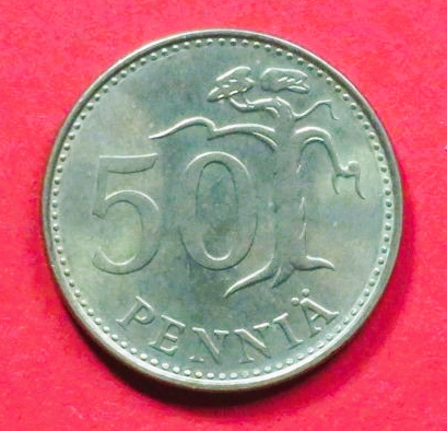 Finnland:  50 Penniä, 1963-1990, gebraucht (used / vz), # 50