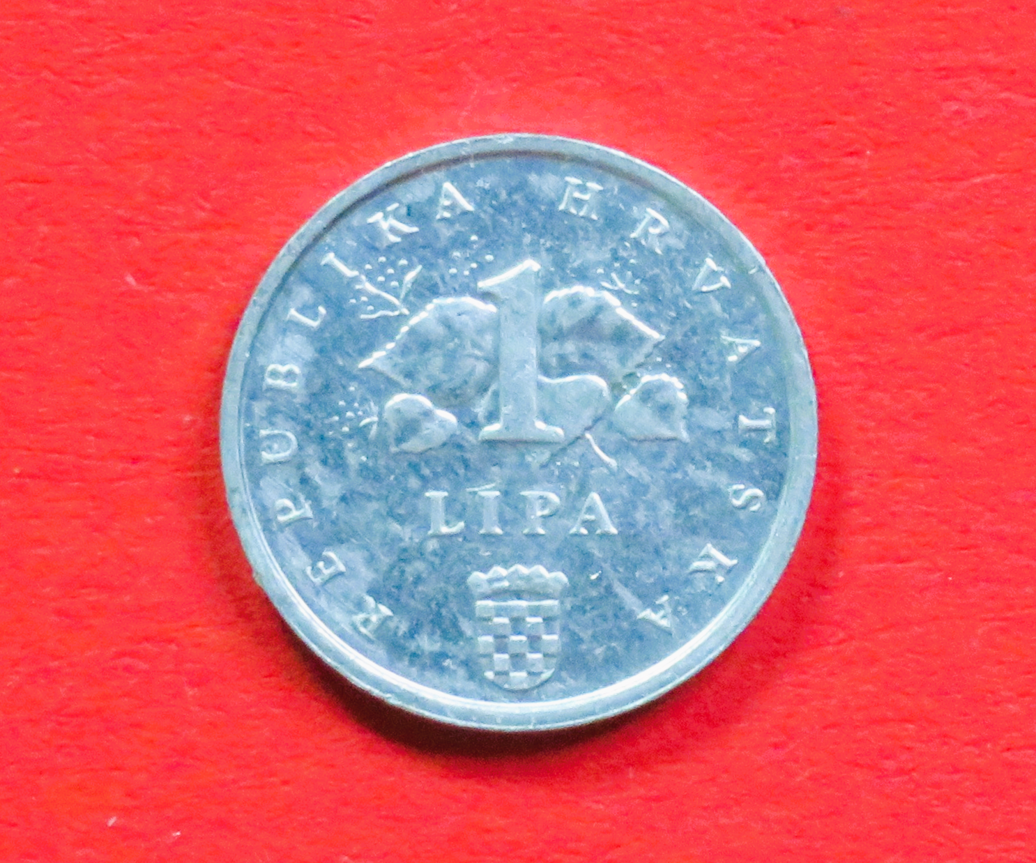 Kroatien:  1 Lipa, 1993+, gebraucht (used / ss-vz), # 7 (Inschrift kroatisch)