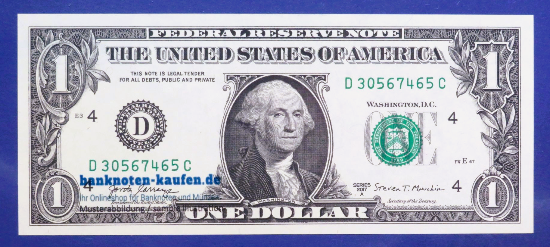 United States of America, 1 Dollar, 2017, about uncirculated (AU), P-544