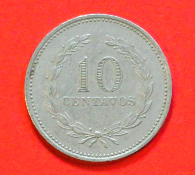 El Salvador: 10 Centavos, 1975, gebraucht (used / ss), # 37