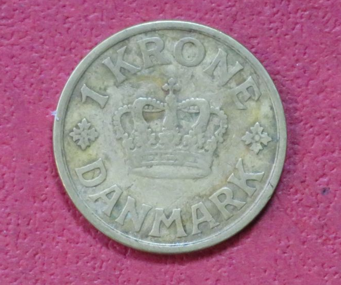 Denmark - EZM 1: 1 Krone, 1926, circulated (USED / vf)  