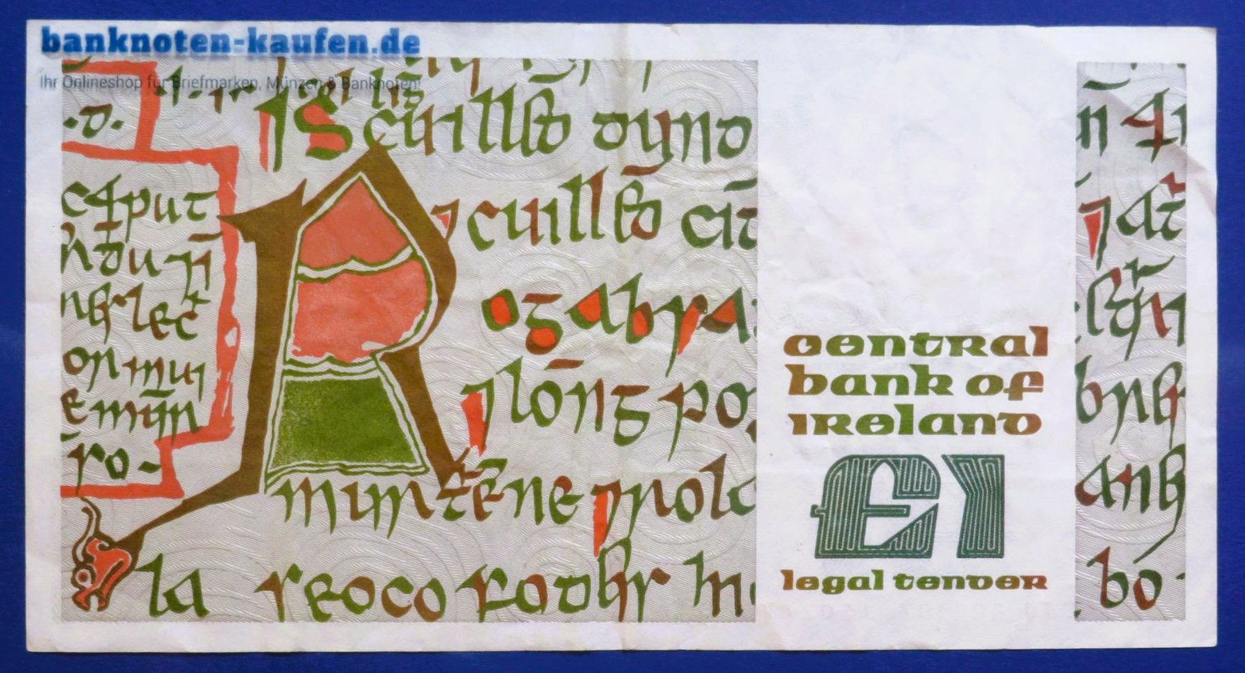 Ireland, 1 Pound, 1987, circulated (USED / VF), P-70c